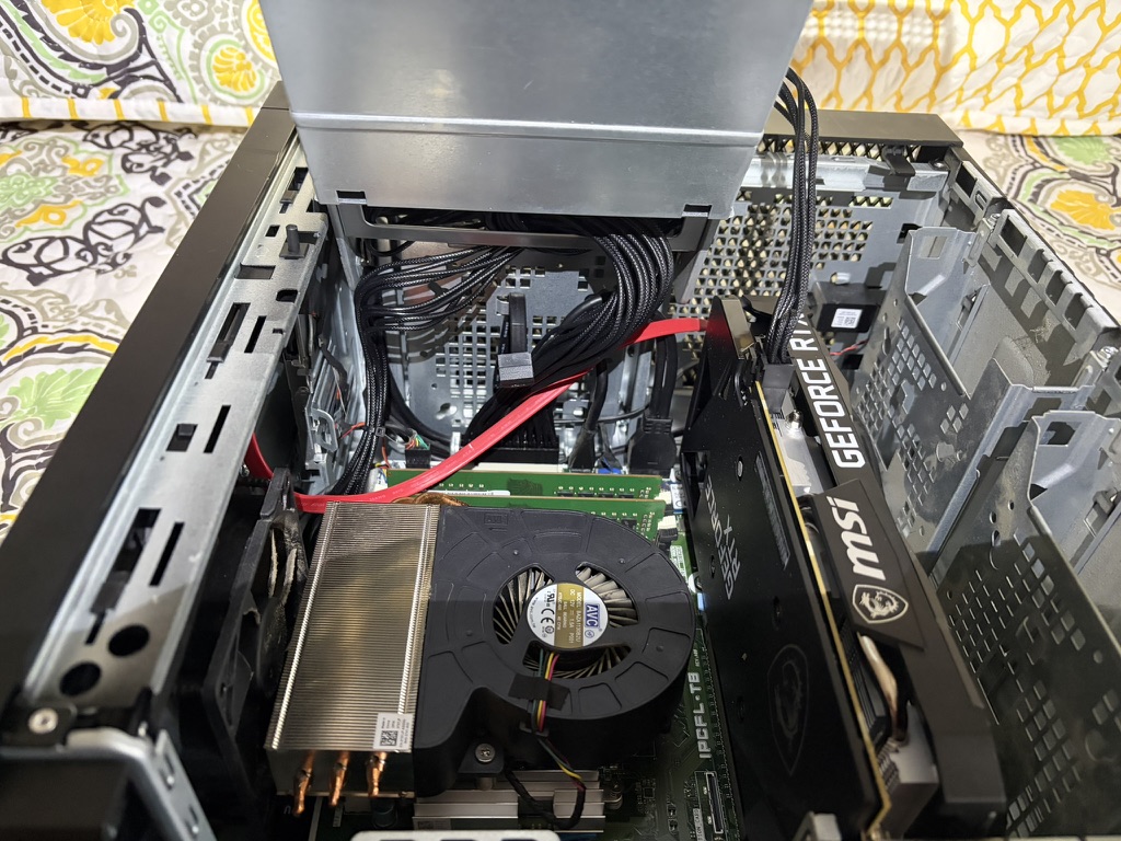 GPU installed in the chassis